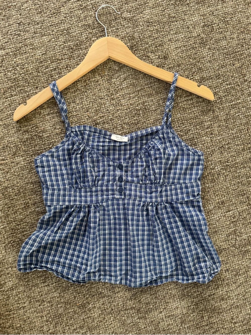 Brandy Melville John Galt Babydoll Button Front Tank Top